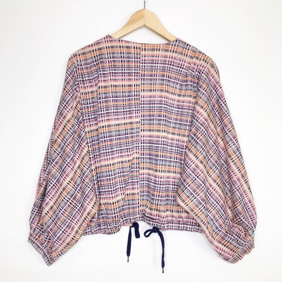 Akemi Kin by Anthropologie plaid drawstring waist, Cardi jacket - Picture 4 of 11